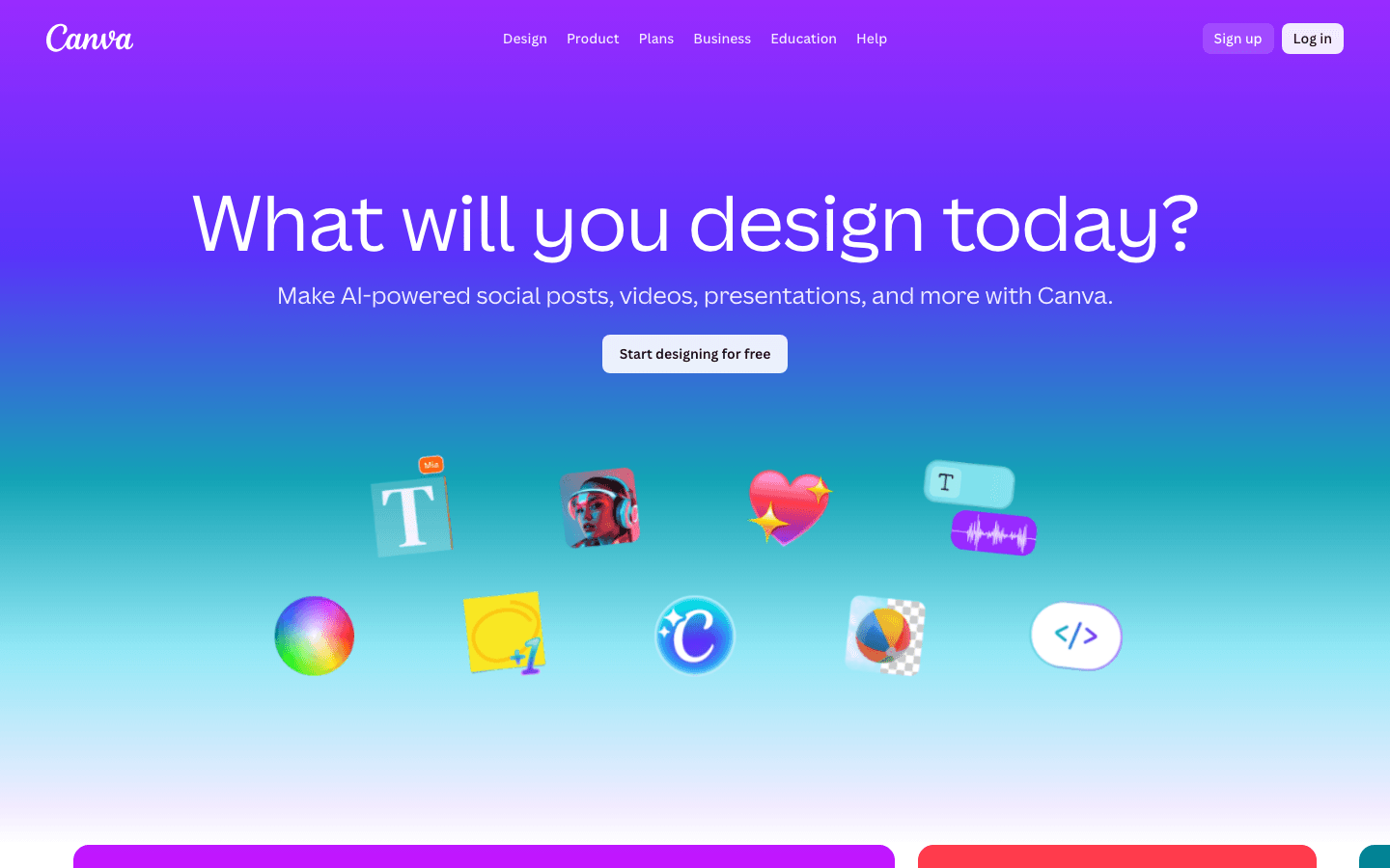 Canva product page screenshot