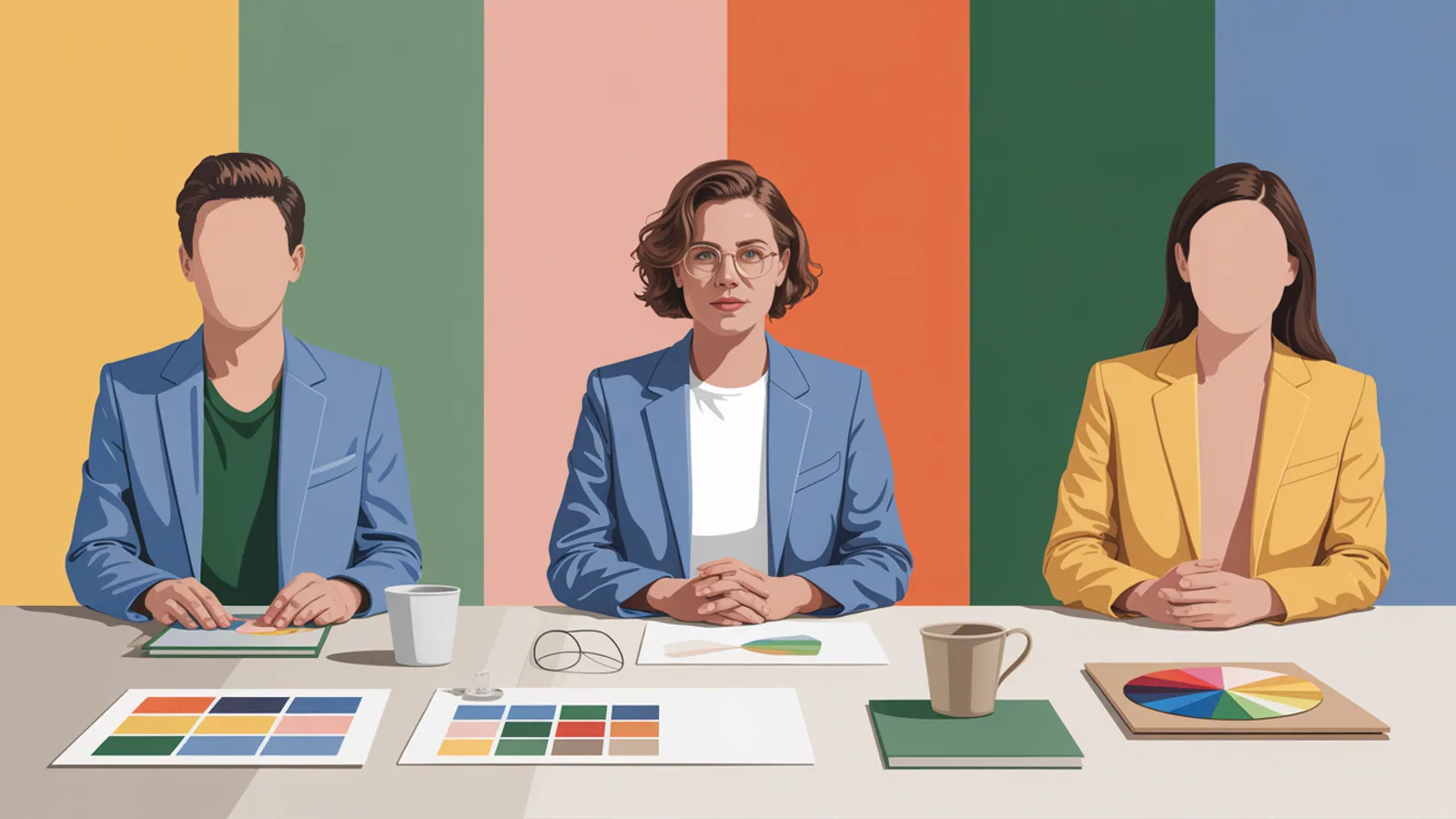 Brand color system swatches